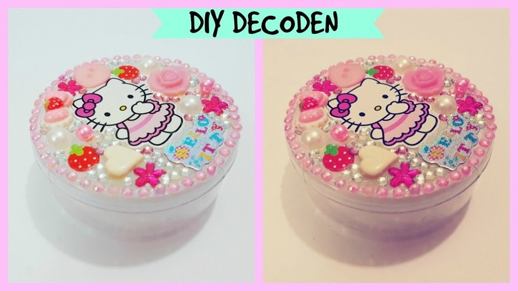 DIY Hello kitty box.How to decoden.decorate storage box.How to bling  jewellery  box