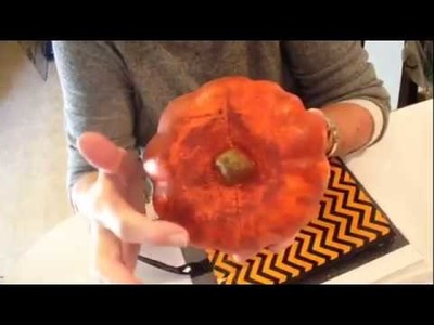 DIY.  Making A Cute Halloween Pumpkin With Tealight. 