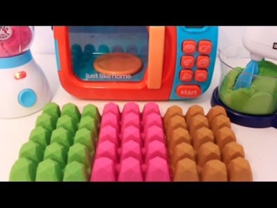 DIY Microwave Blender Kitchen Toy Appliances  How To Make Kinetic Sand Colors Balls Learn Colors