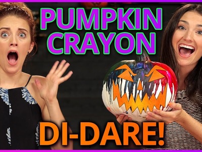 DIY Rainbow Crayon Pumpkins?! | Di-Dare