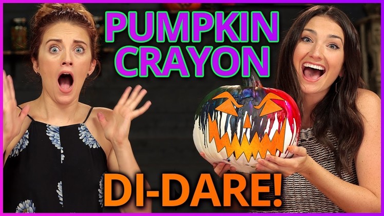 DIY Rainbow Crayon Pumpkins?! | Di-Dare