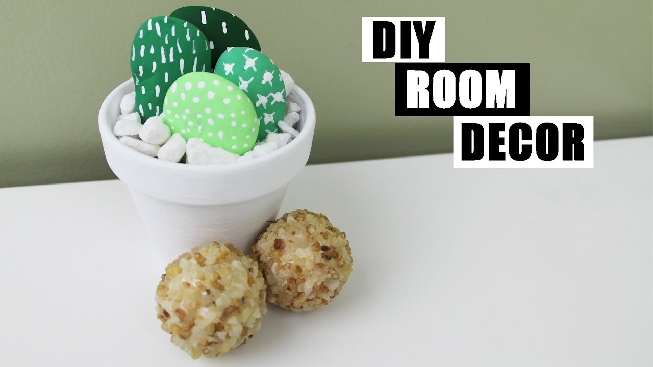 Diy Rock Cactuses How To Make A Diy Painted Rock Cactus Garden Diy Room Decor Diy Home Decor