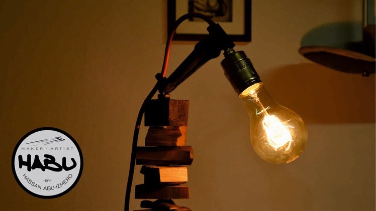 DIY | Scrap wood retro lamp
