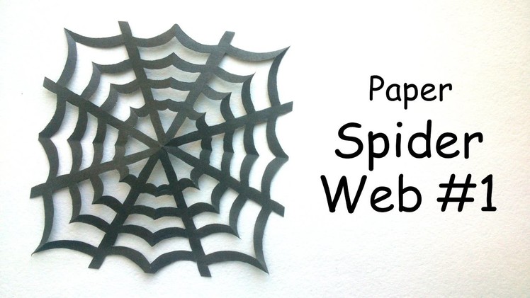 Halloween PaperCraft for kids: Making a Paper Spider Web #1