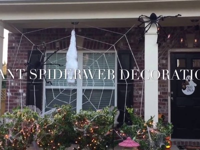 How To: Giant Spider Web Halloween Decorations. DIY