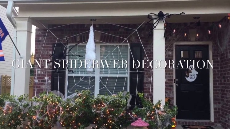 How To: Giant Spider Web Halloween Decorations. DIY