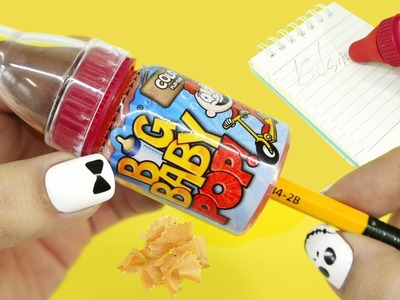 How to make BIGBABYPOP Pencil Sharpener - Eraser DIY - School Supplies HACK