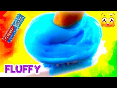 How to make slime with Toothpaste and Glue DIY Fluffy Slime No Borax, Liquid Starch, Baking Soda