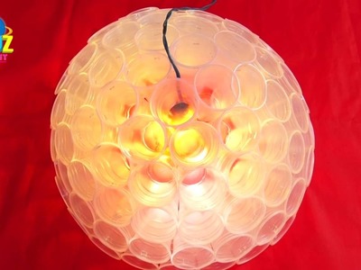 Lamp Shade With Plastic Glasses|  Art & Craft Work for Kids | Video