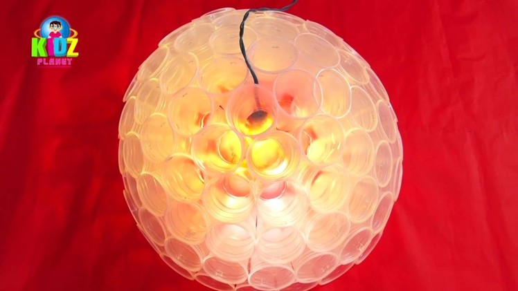 Lamp Shade With Plastic Glasses|  Art & Craft Work for Kids | Video
