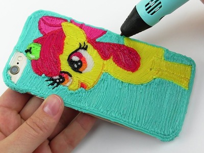 My Little Pony DIY Apple Bloom iPhone Case draw with 3D PEN! MLP Coloring Video