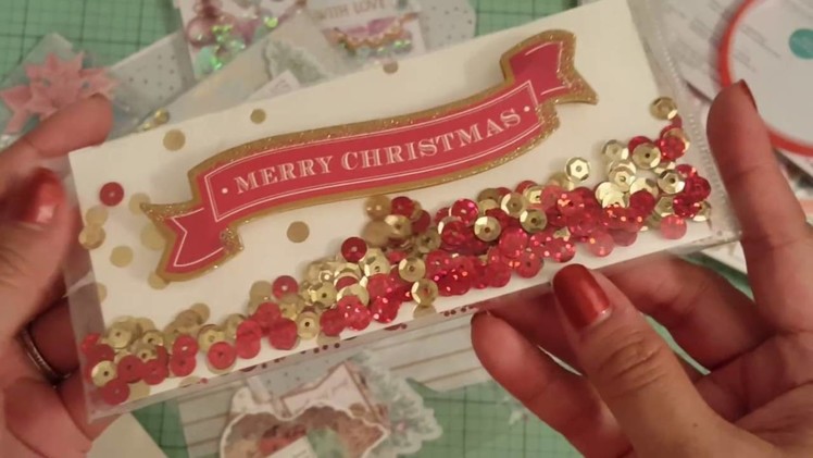 No peeking Chandi!! Christmas shaker gift card holder swap with Favored Favors