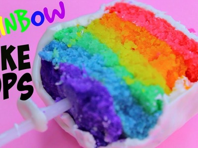 RAINBOW CAKE POPS! How to Make Rainbow Cakepops!