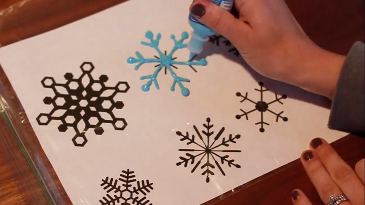 Snowflake Window Decals DIY