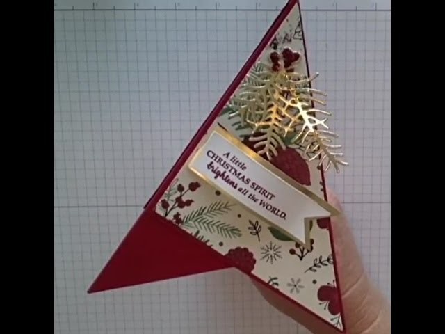 Stampin Up Star Of Light Pyramid Christmas Card Stampin With DonnaG