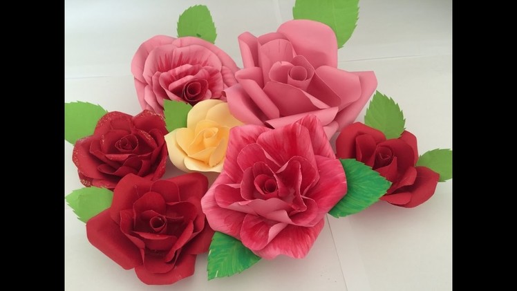 Tutorials : Easy way to make paper flower just like real roses  DIY