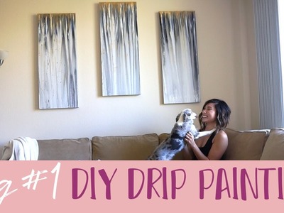 VLOG #1:  My First Vlog + DIY Drip Painting || Vlogs by Cynthia