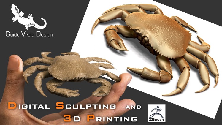 Zbrush Crab Tutorial - Digital sculpting and 3D printing