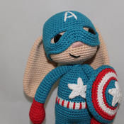Captain America Bunny Amigurumi PDF Pattern / Captain America Hero Bunny - Beginner
