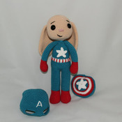 Captain America Bunny Amigurumi PDF Pattern / Captain America Hero Bunny - Beginner