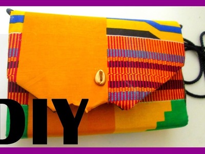 Comment faire une pochette ? tissu africain. How to make or customise a clutch bag. African Style