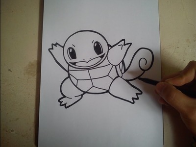 COMO DIBUJAR A SQUIRTLE - POKEMON. how to draw squirtle - pokemon go