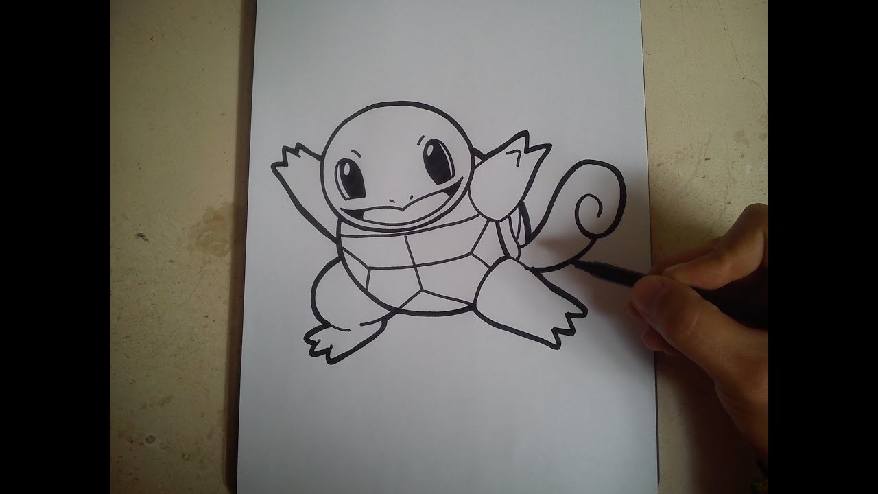 COMO DIBUJAR A SQUIRTLE - POKEMON. how to draw squirtle - pokemon go