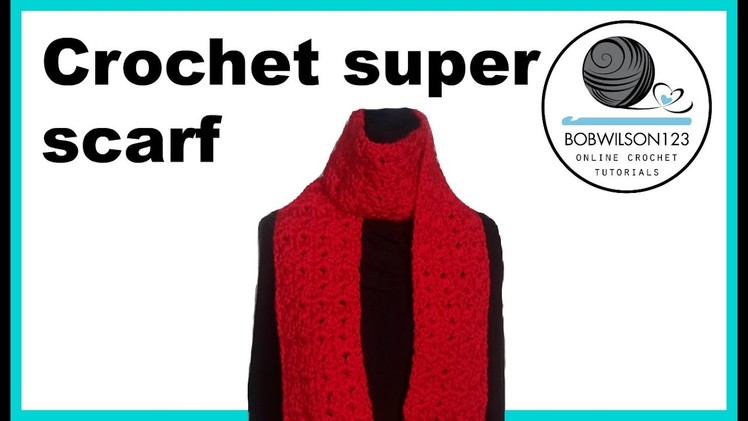 Crochet Cluster V stitch scarf.blanket tutorial