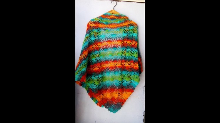Crochet festival shawl