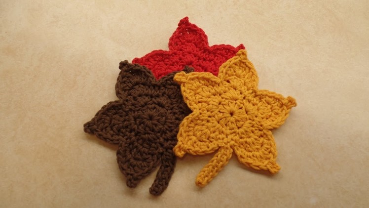 CROCHET How To #Crochet Easy Fall Autumn Leaf TUTORIAL #344