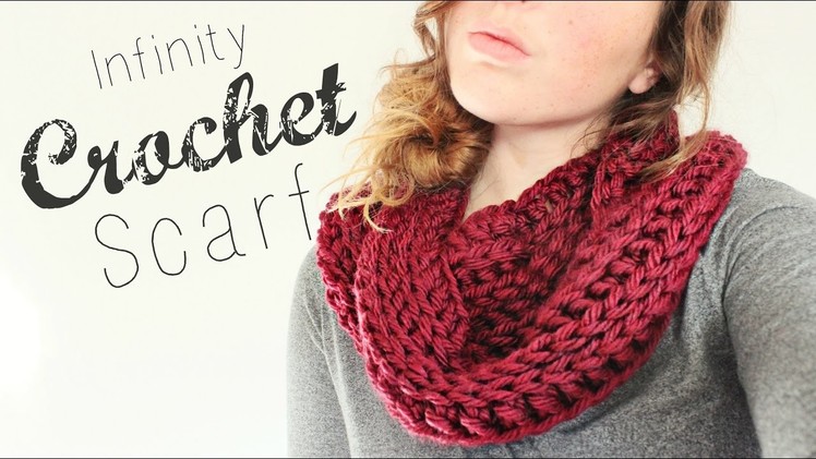Crochet Infinity Scarf. Crochet Tutorial. Veronica Marie