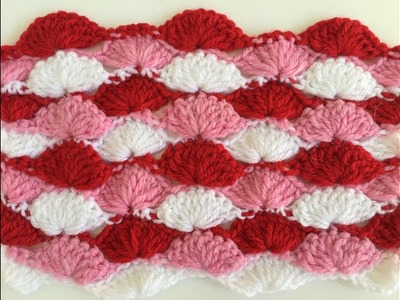 Crochet pattern - long loop shell crochet stitch