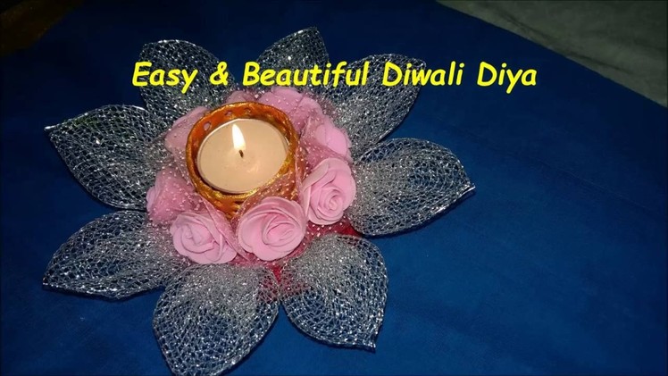 DIY-how to make beautiful decorative candle.diya for diwali at home in just 5 min