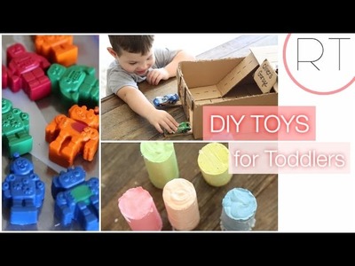 DIY Kids Toys ( Robot Crayons, Car Garage, Chalk)
