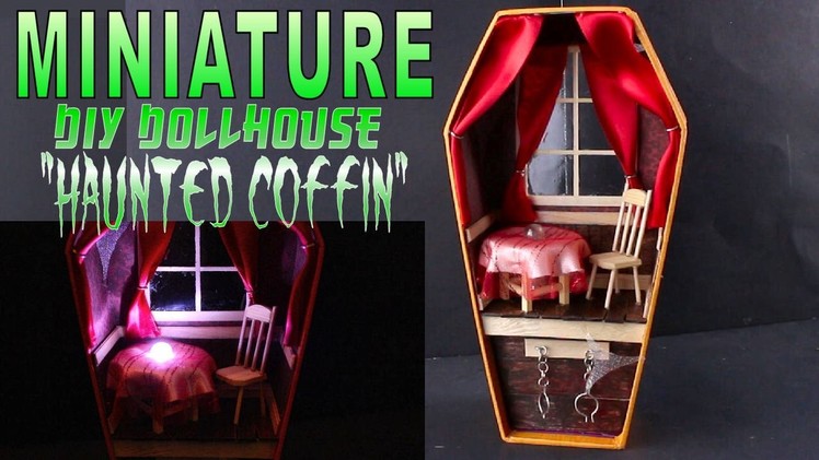 DIY Miniture Dollhouse "Haunted Coffin" for Haloween OOAK
