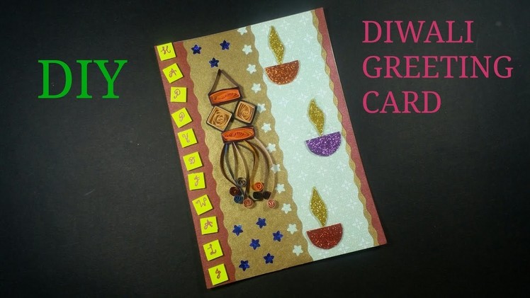 DIY# PAPER QUALLING DIWALI GREETING CARD. HOW TO MAKE.CWM# 12