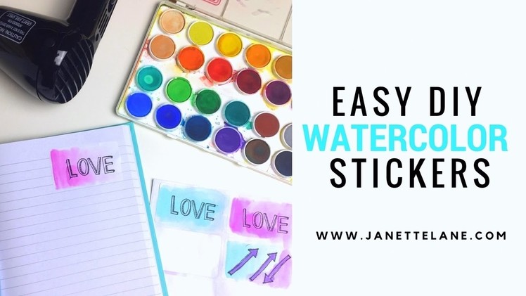Easy DIY Watercolor Stickers