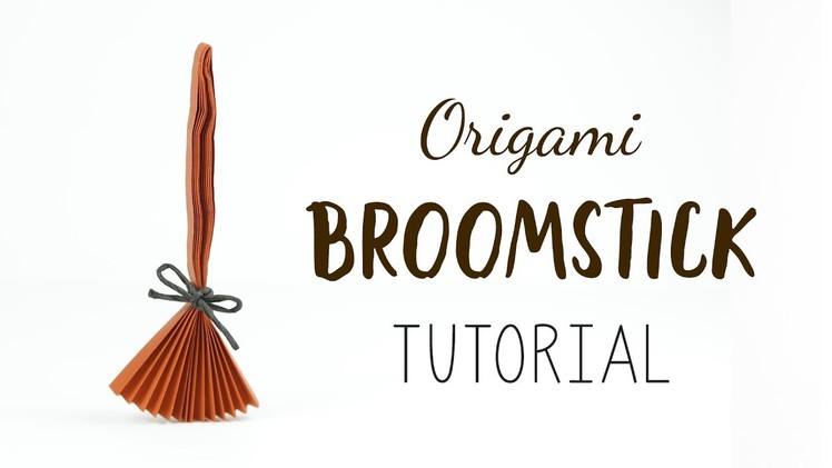 Easy Origami Broomstick Tutorial ♥︎ Halloween DIY ♥︎ Paper Kawaii