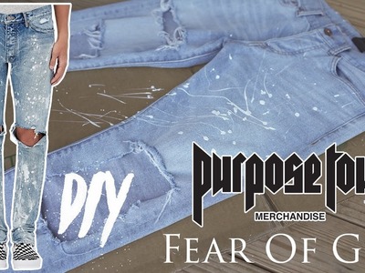 FEAR OF GOD PURPOSE TOUR DENIM DIY | Paint Splatter Denim