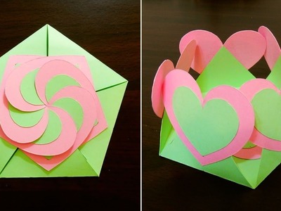 Gift envelope sealed with hearts - learn how to make a gift card with interlocking hearts - EzyCraft