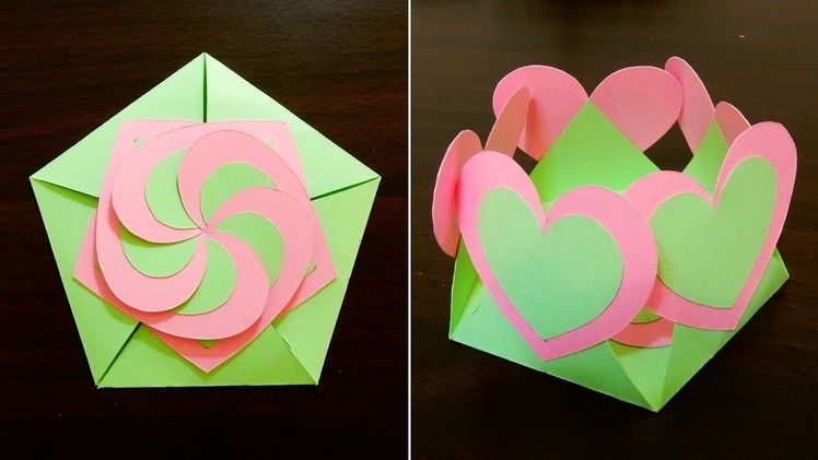 Gift envelope sealed with hearts - learn how to make a gift card with interlocking hearts - EzyCraft