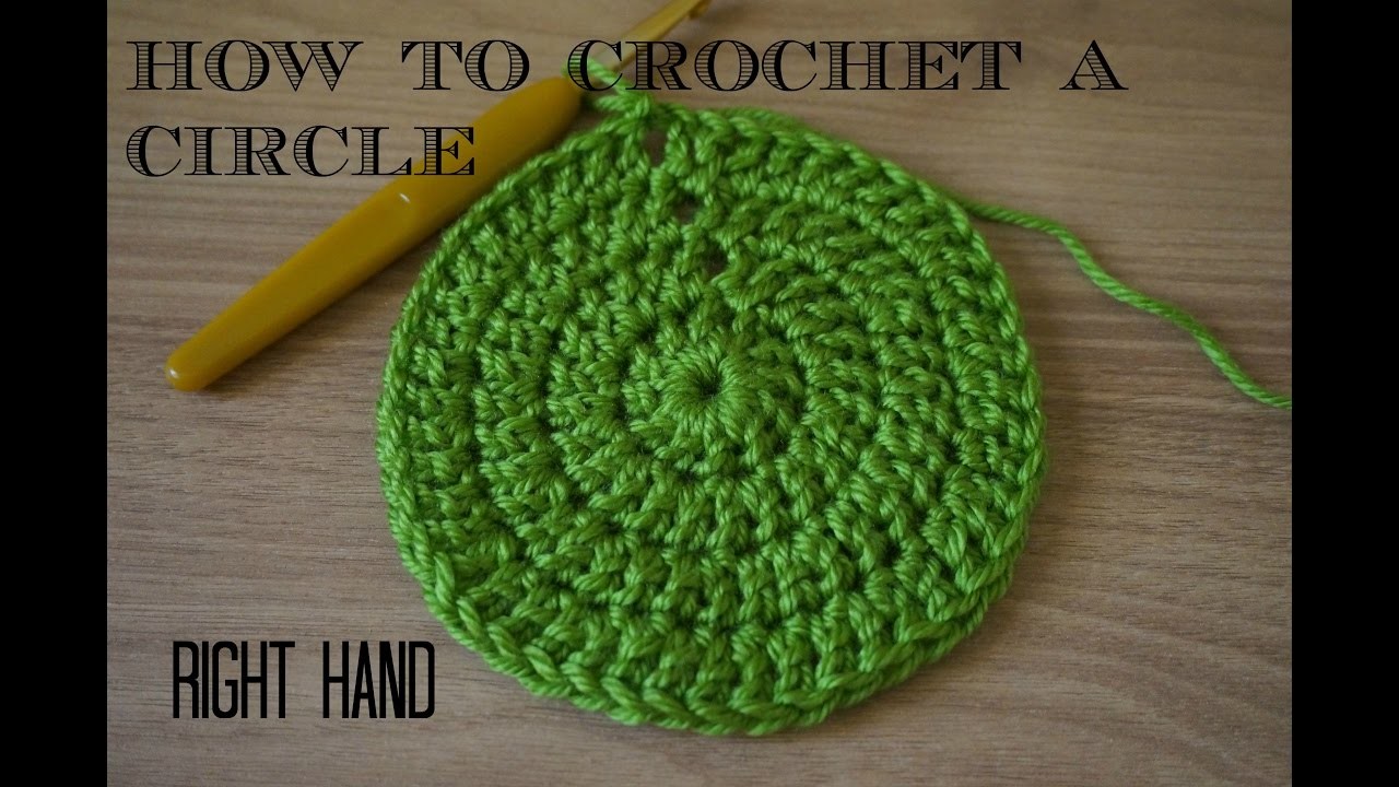 How to crochet a circle RIGHT HAND