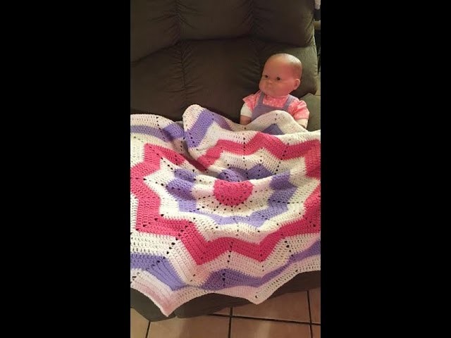 How To Crochet The Round Ripple Baby Blanket
