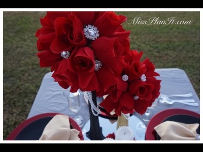 How To: DIY Quick Tip Rose Blossom Wedding Centerpiece
