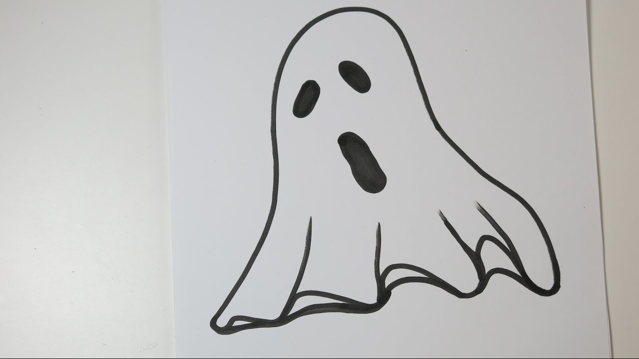 How to draw a halloween ghost easy | gail's blog