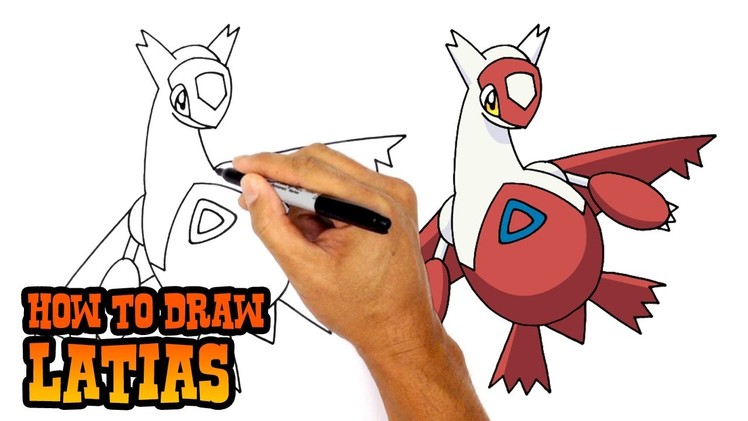How to Draw Latias (Pokemon)- Art Lesson for Kids