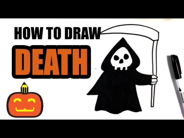 How to Draw the Grim Reaper - Halloween Drawings