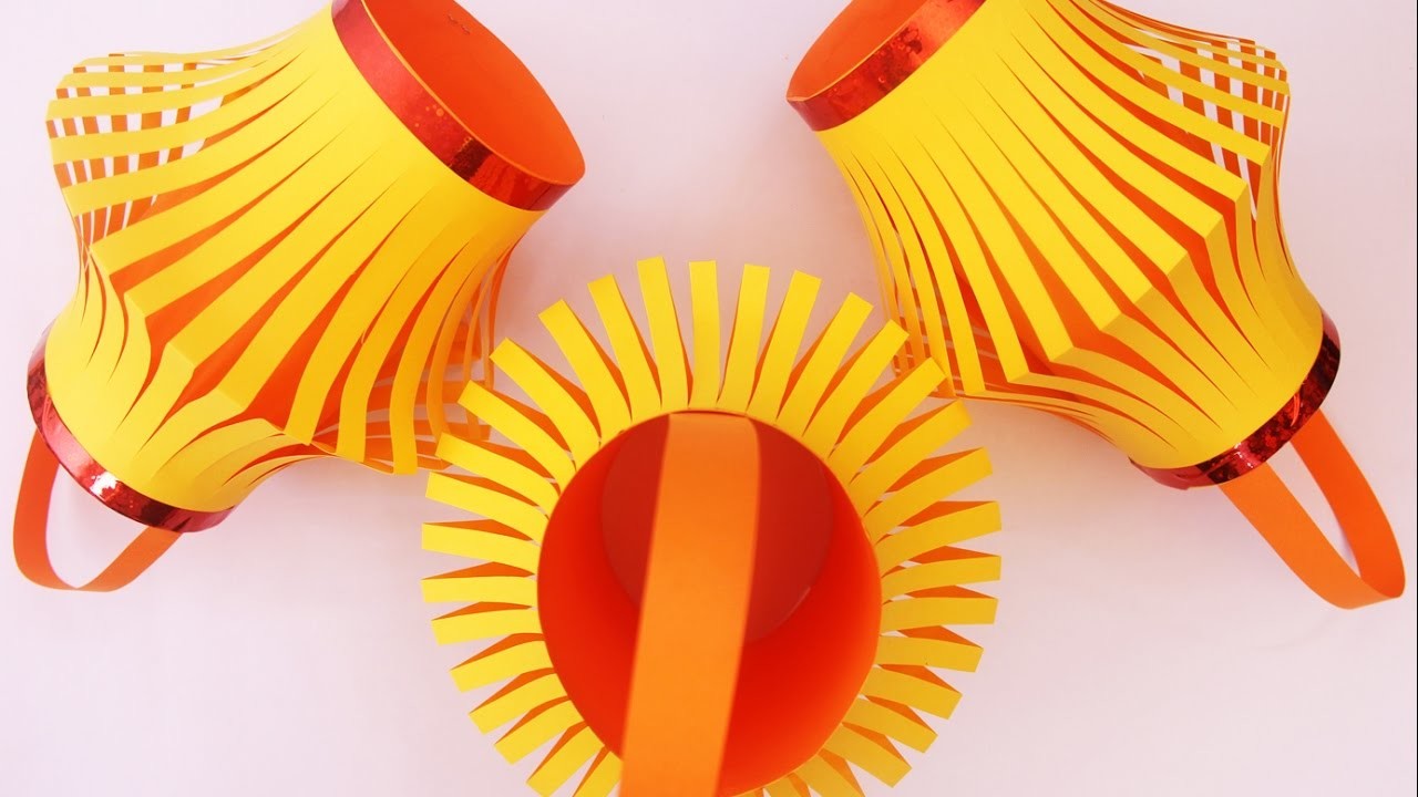 How To Make A Colorful Diwali Lantern | DIY Diwali Lantern - Craft Basket.