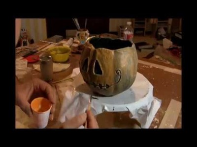 How to make a paper mache Trick Or Treat Basket for Halloween