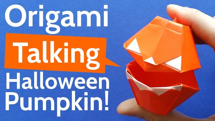 How to Make an Origami Talking Halloween Pumpkin - DIY Halloween Tutorial